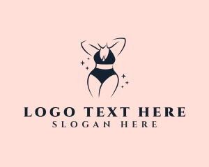 Beach Wear - Bikini Lingerie Woman logo design