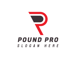 Modern Red P Outline logo design