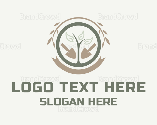 Landscape Seedling Gardening Logo