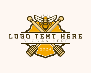 Wasp - Bee Honey Farm logo design