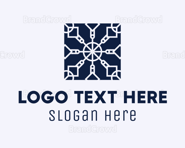 Square Textile Interior Design Logo