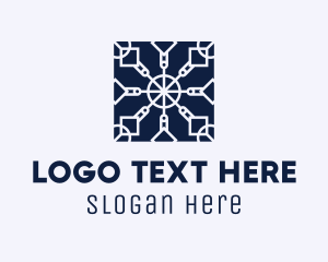 Tile Installation - Square Textile Interior Design logo design