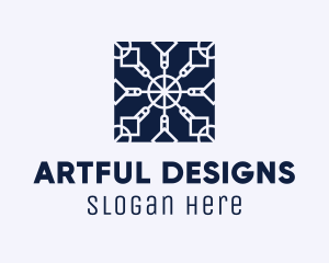 Square Textile Interior Design logo design