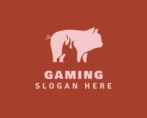 Cooking - Pork Pig Roast Grill logo design