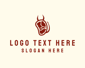 Steak - Devil Meat Steak logo design