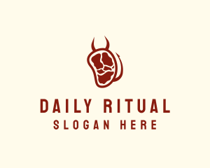 Devil Meat Steak logo design