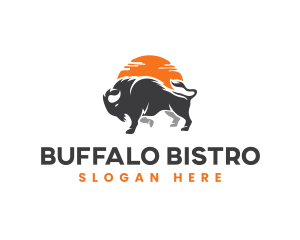 Wild Buffalo Sunset logo design