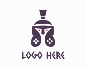Gamer - Spartan Game Controller logo design