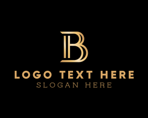 Luxe - Elegant Pillar Letter B logo design