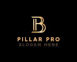 Pillar - Elegant Pillar Letter B logo design