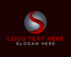 Silver - 3d Tech Sphere Letter S logo design