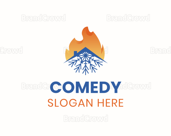 Flame Snowflake House Logo