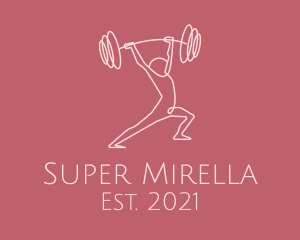 Body - Pink Weightlift Barbell logo design