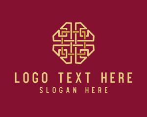 Investor - Gold Oriental Hexagon logo design