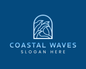 Surfing Wave Tide logo design