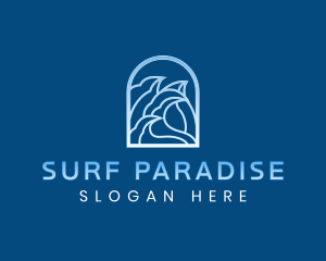 Surfing Wave Tide logo design