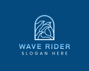 Surfing Wave Tide logo design