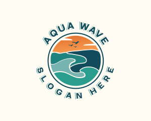 Beach Wave Resort logo design