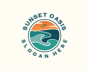 Beach Wave Resort logo design