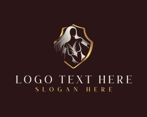 Hero - Goddess Shield Warrior logo design