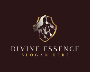 Deity - Goddess Shield Warrior logo design