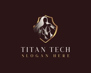 Titan - Goddess Shield Warrior logo design