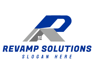 Roofing Renovation Letter R logo design