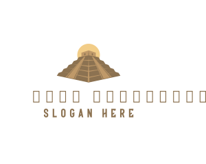 Yucatan - Ancient Pyramid Structure logo design
