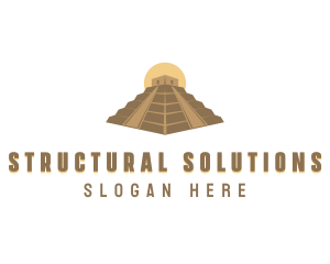 Ancient Pyramid Structure logo design