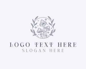 Spiritual - Organic Shrooms Garden logo design