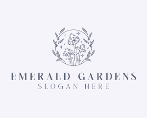 Organic Shrooms Garden logo design