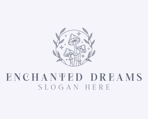 Fairytale - Organic Shrooms Garden logo design