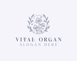 Organic Shrooms Garden logo design