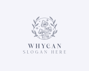 Fungus - Organic Shrooms Garden logo design
