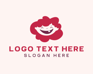 Dental - Tooth Smiling Girl logo design