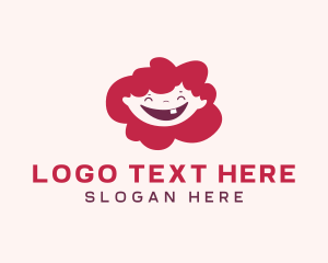 Happy - Tooth Smiling Girl logo design