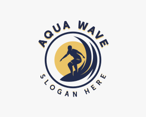 Wave Sea Surfer logo design