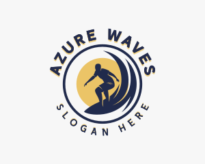 Wave Sea Surfer logo design