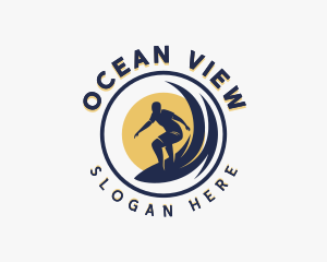 Wave Sea Surfer logo design