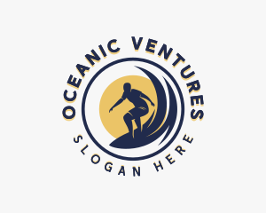 Wave Sea Surfer logo design