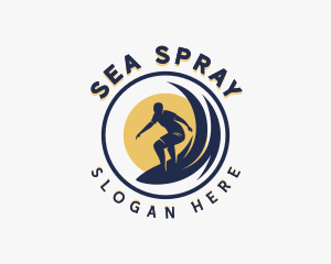 Wave Sea Surfer logo design