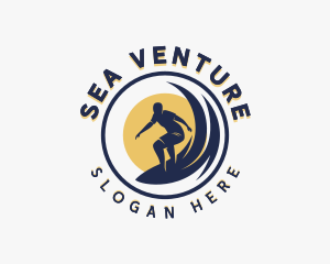 Wave Sea Surfer logo design