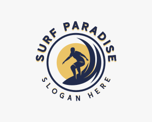 Wave Sea Surfer logo design