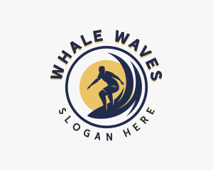 Wave Sea Surfer logo design