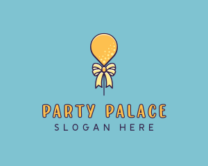 Balloon Ribbon Party logo design