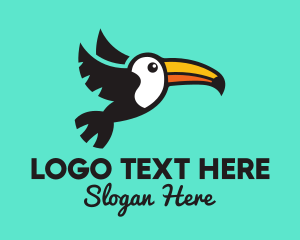 Conservation - Flying Tropical Toucan logo design