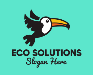 Conservation - Flying Tropical Toucan logo design