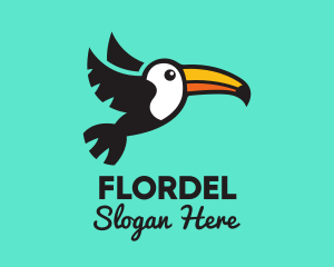 Flying Tropical Toucan logo design