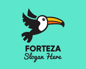 Flying Tropical Toucan logo design