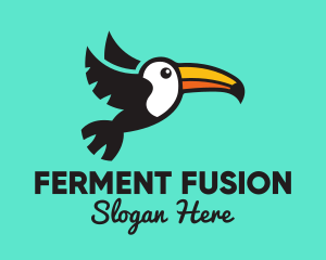 Flying Tropical Toucan logo design